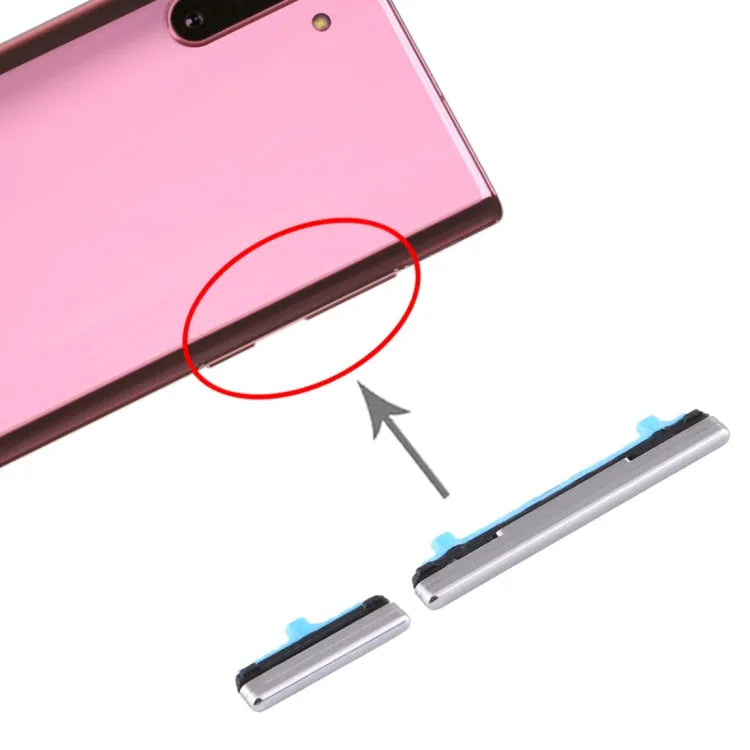 Voor Samsung Galaxy Note10 Power-knop en volumeknop (zilver)