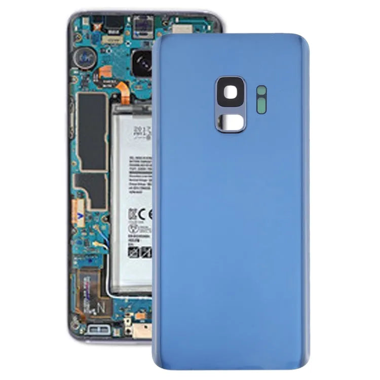 Batterijachterklep met cameralensframe voor Galaxy S9 (blauw)