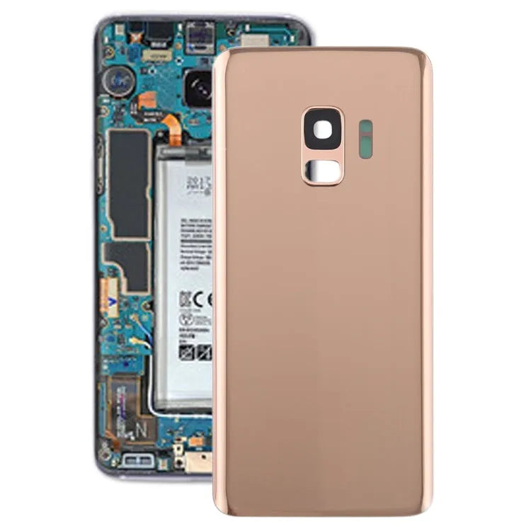 Batterijachterklep met cameralensframe voor Galaxy S9 (goudkleurig)