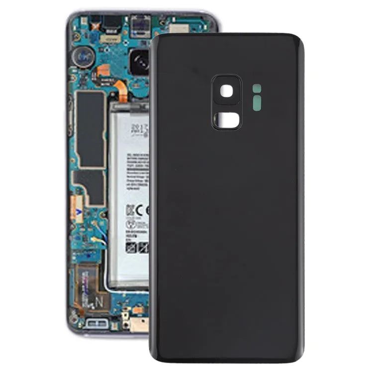 Batterijachterklep met cameralensframe voor Galaxy S9 (zwart)