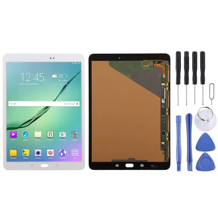 Origineel Super AMOLED LCD-scherm voor Galaxy Tab S2 9.7 / T815 / T810 / T813 met volledige montage Digitizer (wit)