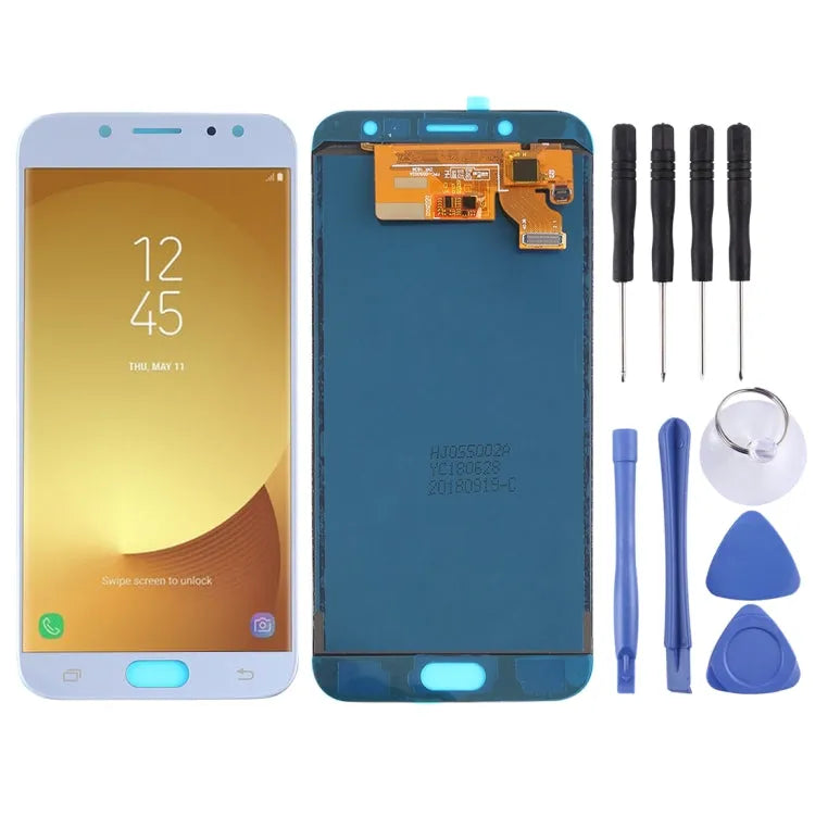 TFT LCD-scherm voor Galaxy J7 (2017), J730F/DS, J730FM/DS met Digitizer volledige montage (blauw)