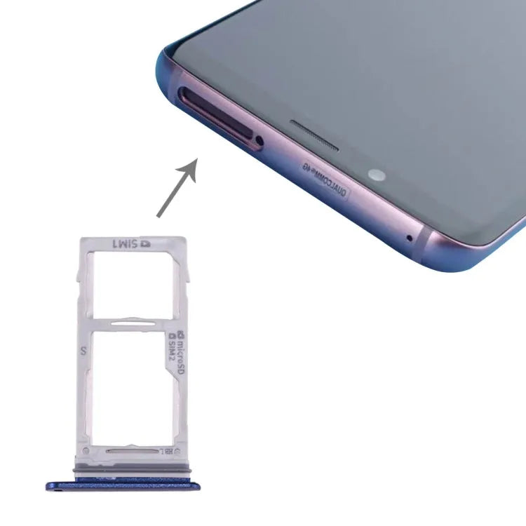 Voor Galaxy S9+ / S9 SIM & SIM / Micro SD-kaartlade (blauw)