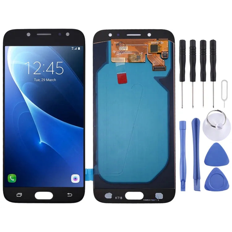 Oled LCD-scherm voor Galaxy J7 (2017) / J7 Pro, J730F/DS, J730FM/DS met volledige montage Digitizer (zwart)