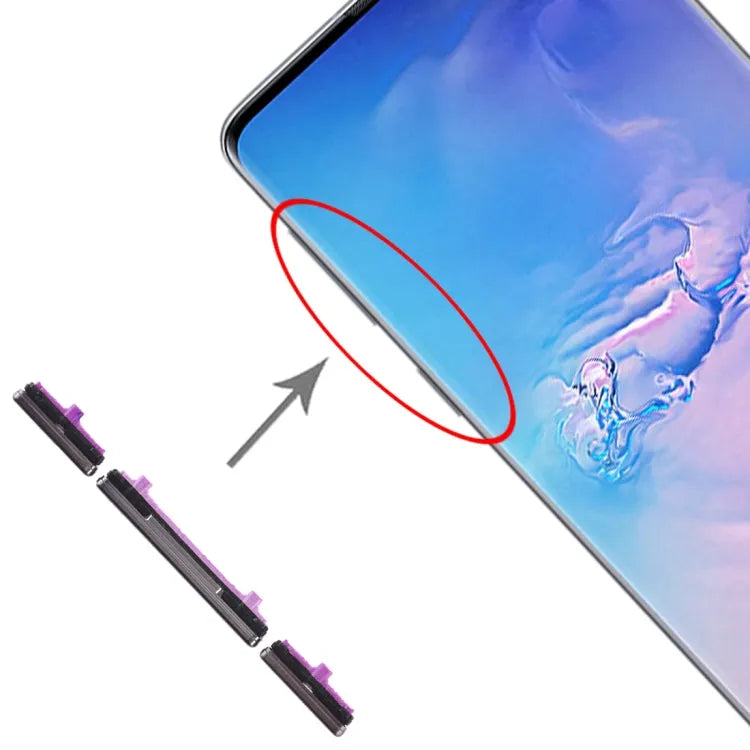 Voor Galaxy S10 / Galaxy S10+ 10 Set zijtoetsen (zwart)