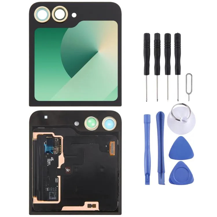 Voor Samsung Galaxy Z Flip6 SM-F741B Originele LCD Secondaire Scherm Digitizer Volledige Montage met Cameralenskap (Geel)