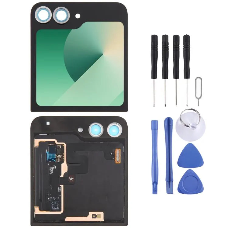 Voor Samsung Galaxy Z Flip6 SM-F741B Originele LCD Secondaire Scherm Digitizer Volledige Montage met Cameralenskap (Zilver)
