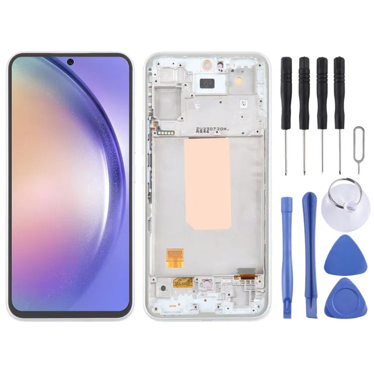 Voor Samsung Galaxy A54 5G SM-A546 6.43 inch OLED LCD-scherm Digitizer volledige montage met frame (wit)