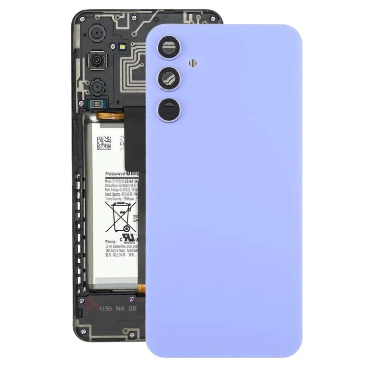 Batterijachterklep met cameralensframe voor Samsung Galaxy A34 SM-A346B (paars)