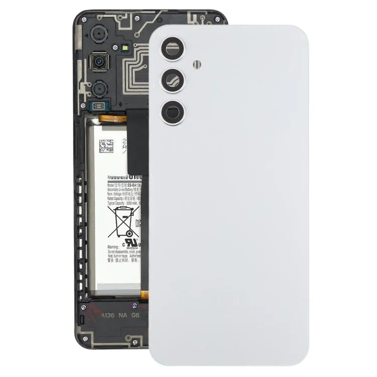 Batterijachterklep met cameralensframe voor Samsung Galaxy A34 SM-A346B (zilver)