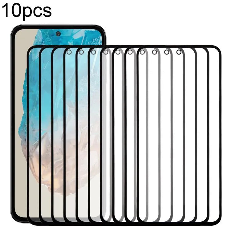 Voor Samsung Galaxy M35 SM-M356B 10 stuks buitenste glazen frontlens met OCA optisch heldere lijm