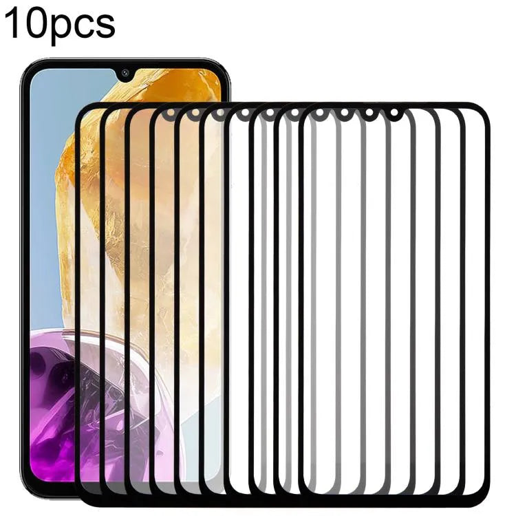 Voor Samsung Galaxy M15 SM-M156B 10 stuks buitenste glazen frontlens met OCA optisch heldere lijm