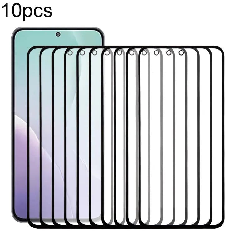 Voor Samsung Galaxy M56 SM-M566B 10 stuks buitenste glazen frontlens met OCA optisch heldere lijm