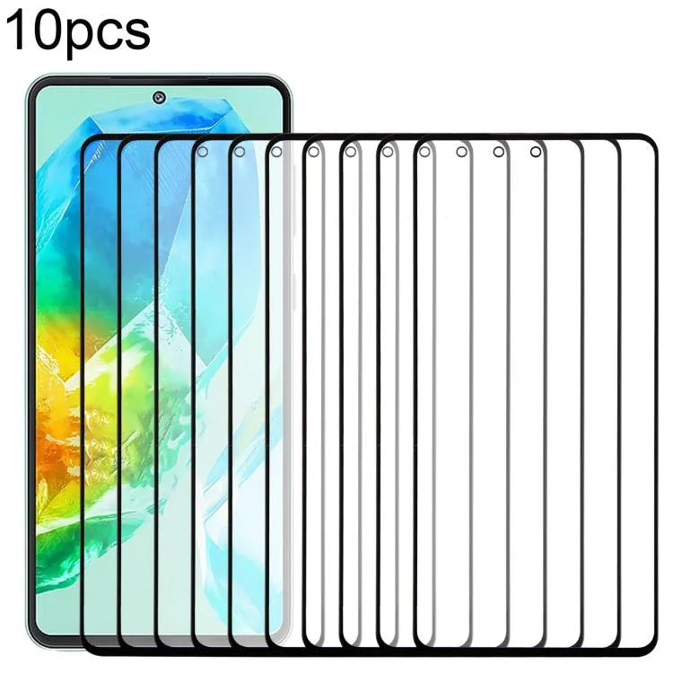 Voor Samsung Galaxy M55s SM-M558B 10 stuks buitenste glazen frontlens met OCA optisch heldere lijm