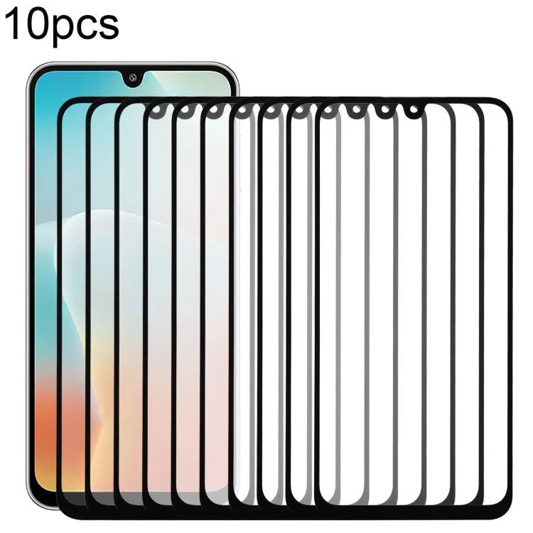 Voor Samsung Galaxy M16 SM-M166P 10 stuks buitenste glazen frontlens met OCA optisch heldere lijm