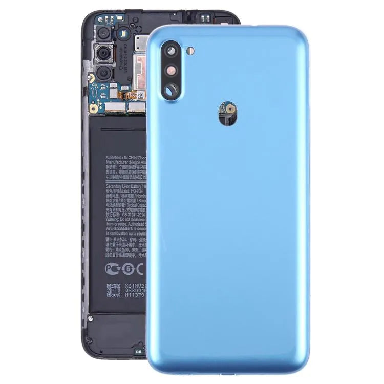 Batterijachterklep met cameralensframe voor Samsung Galaxy A11 SM-A115F (blauw)