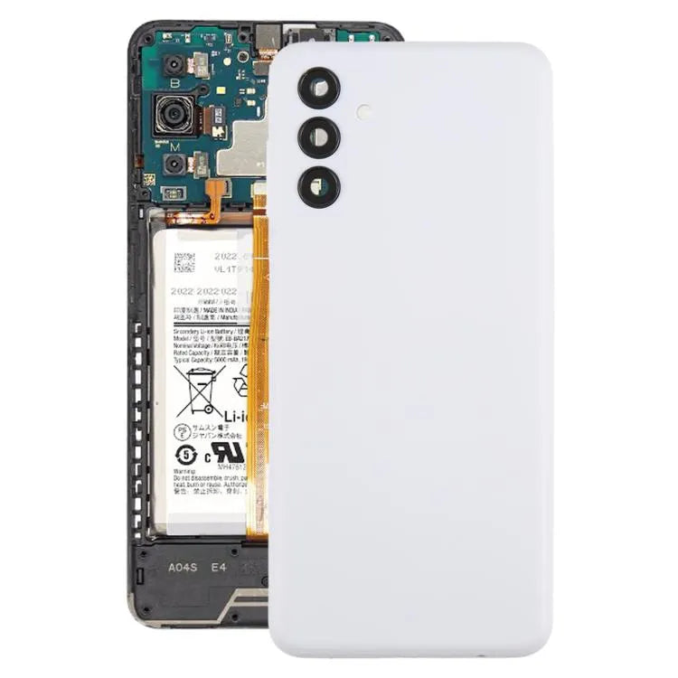 Batterijachterklep met cameralensframe voor Samsung Galaxy A04s SM-A047F (wit)