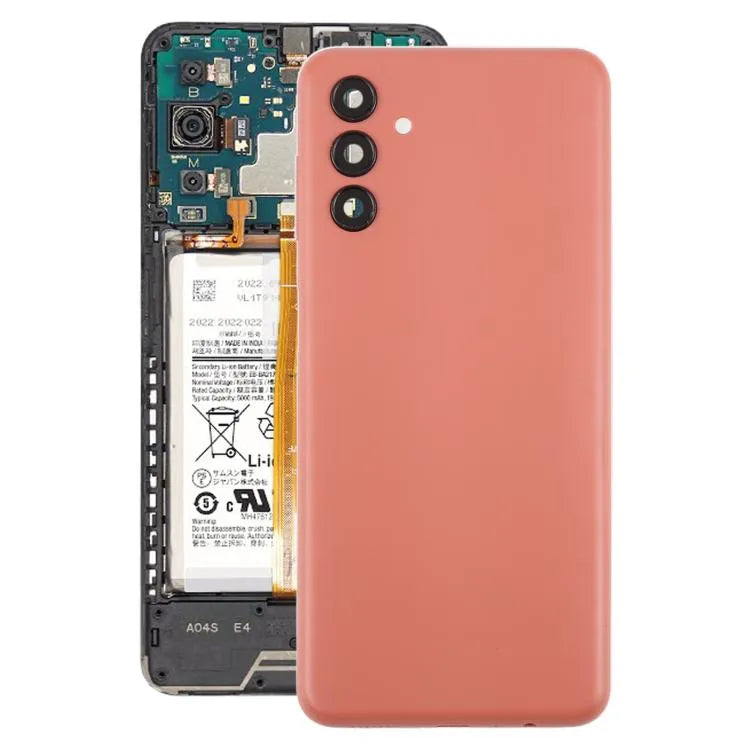 Batterijachterklep met cameralensframe voor Samsung Galaxy A04s SM-A047F (roze)