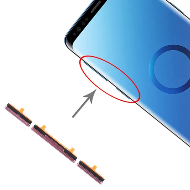 Voor Galaxy S9 / Galaxy S9+ 10 set zijtoetsen (paars)