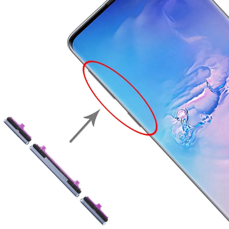 Voor Galaxy S10 / Galaxy S10+ 10 Set zijtoetsen (blauw)