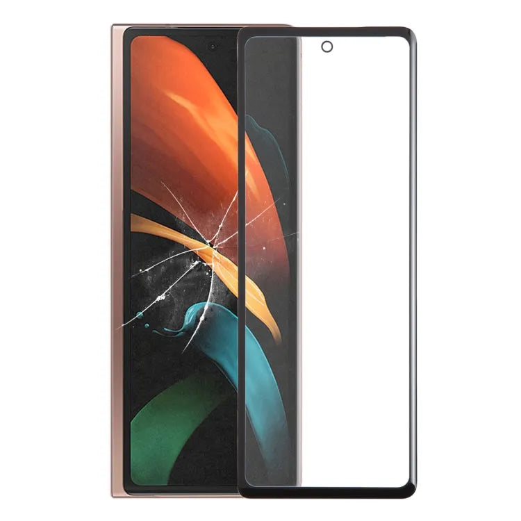 Voor Samsung Galaxy Z Fold2 SM-F916B/W21 LCD-scherm buitenste glazen lens met OCA optisch heldere lijm