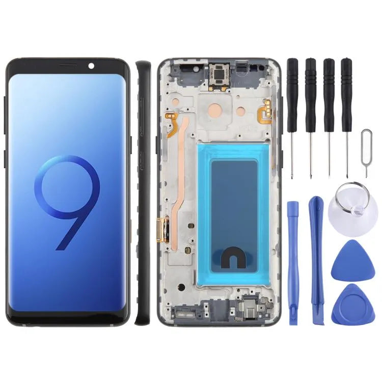 Voor Samsung Galaxy S9 SM-G960F 5,7 inch TFT LCD-schermdigitizer, volledige montage met frame (zwart)
