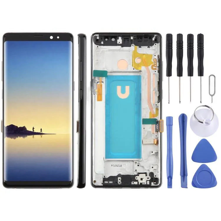 Voor Samsung Galaxy Note 8 SM-N950F 6,25 inch TFT LCD-schermdigitizer, volledige montage met frame (zwart)