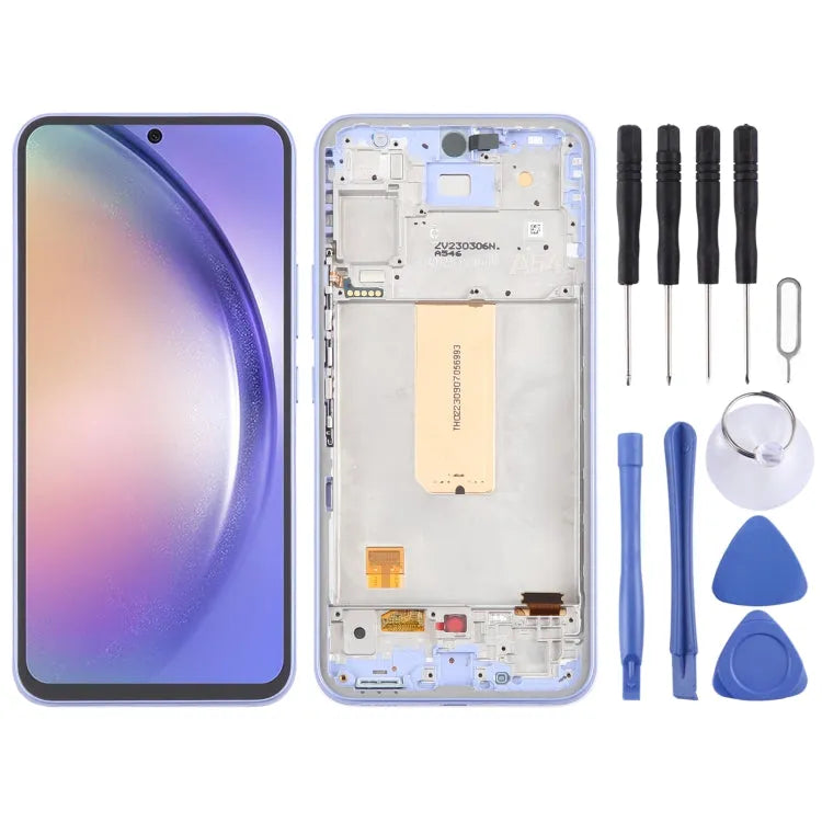 Voor Samsung Galaxy A54 5G SM-A546 6.43 inch OLED LCD-scherm Digitizer volledige montage met frame (paars)