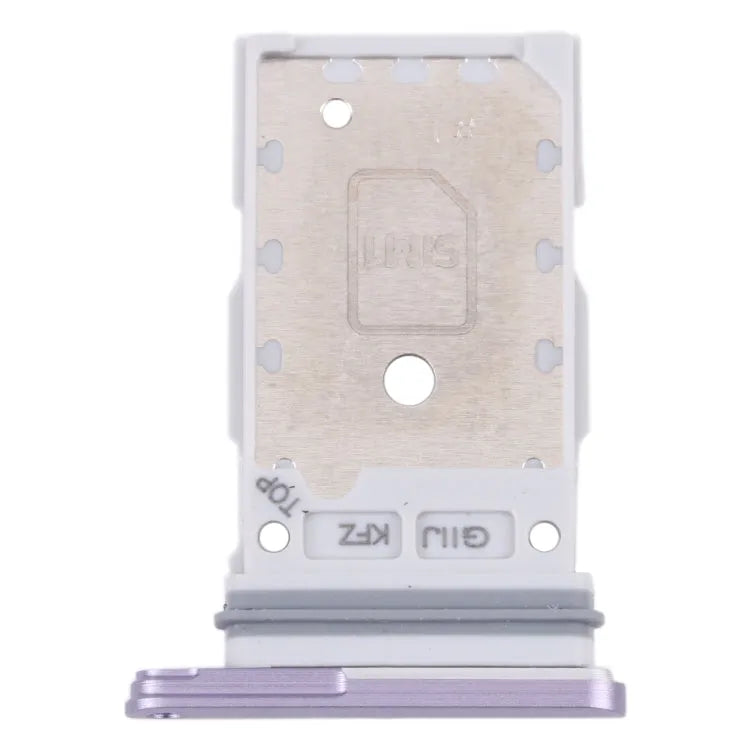 Voor Samsung Galaxy S21 FE 5G SM-G990B Originele Sim-kaart Lade + Sim-kaart Lade (Paars)