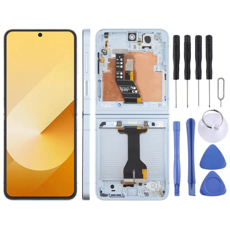 Origineel LCD-scherm met digitizer en frame voor Samsung Galaxy Z Flip6 SM-F741B (blauw)