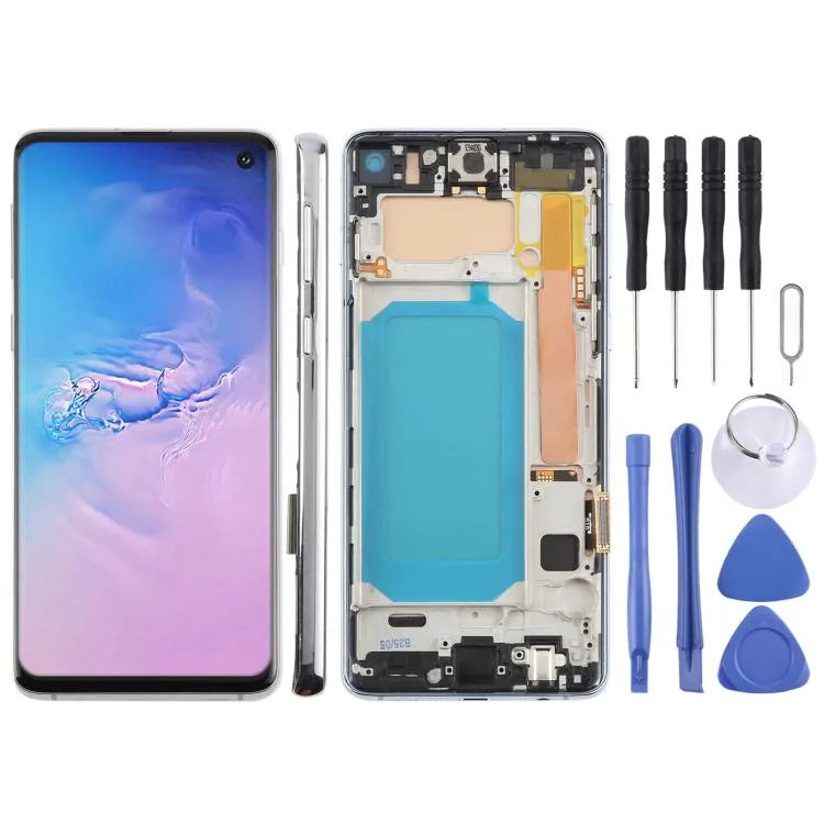 TFT Lcd-scherm Voor Samsung Galaxy S10 SM-G973 Digitizer Volledige Montage met Frame, Niet Ondersteuning Vingerafdruk Identificatie
