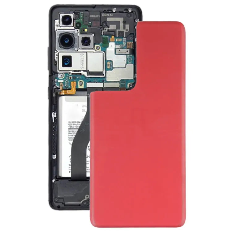 Voor Samsung Galaxy S21 Ultra 5G Batterij Back Cover (Rood)