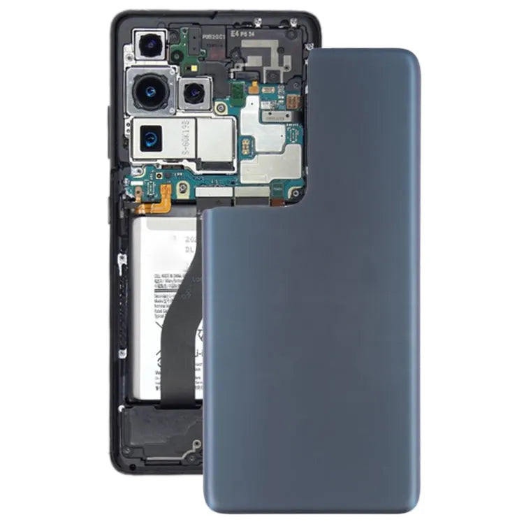 Voor Samsung Galaxy S21 Ultra 5G Batterij Back Cover (Blauw)