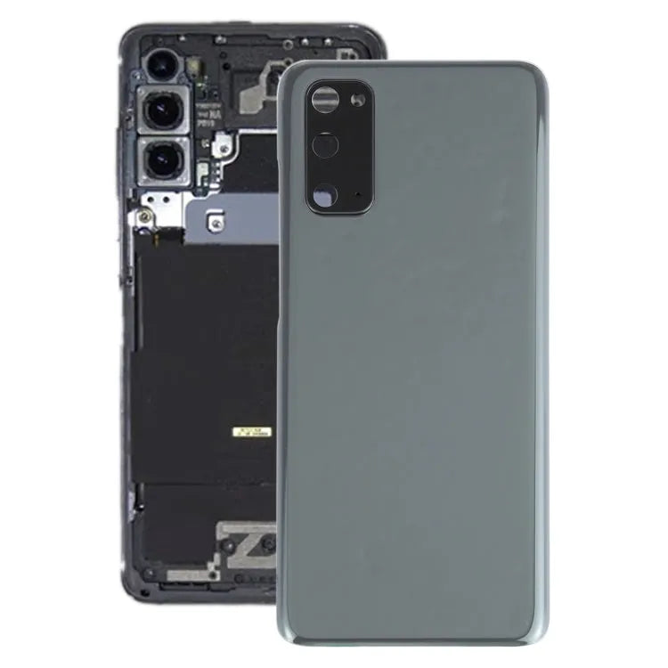 Batterijachterklep met cameralensframe voor Samsung Galaxy S20 (grijs)