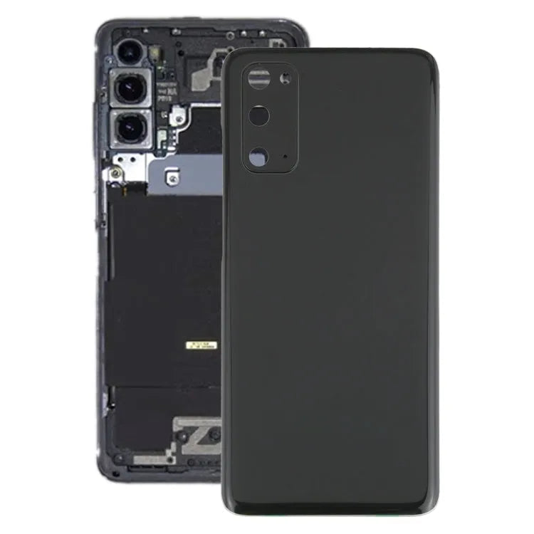 Batterijachterklep met cameralensframe voor Samsung Galaxy S20 (zwart)