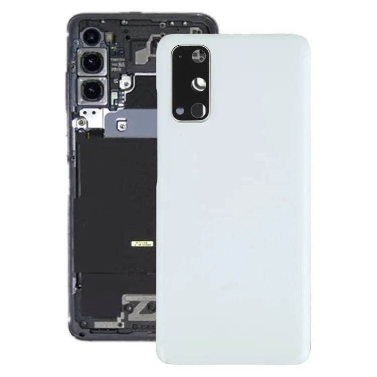 Batterijachterklep met cameralensframe voor Samsung Galaxy S20 (wit)
