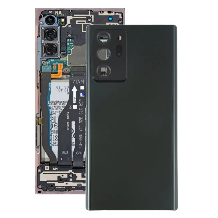 Batterijachterklep met cameralensframe voor Samsung Galaxy Note20 Ultra (zwart)