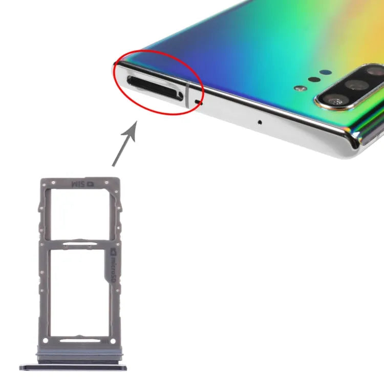 Voor Samsung Galaxy Note10+ SIM-kaartlade / Micro SD-kaartlade (zwart)