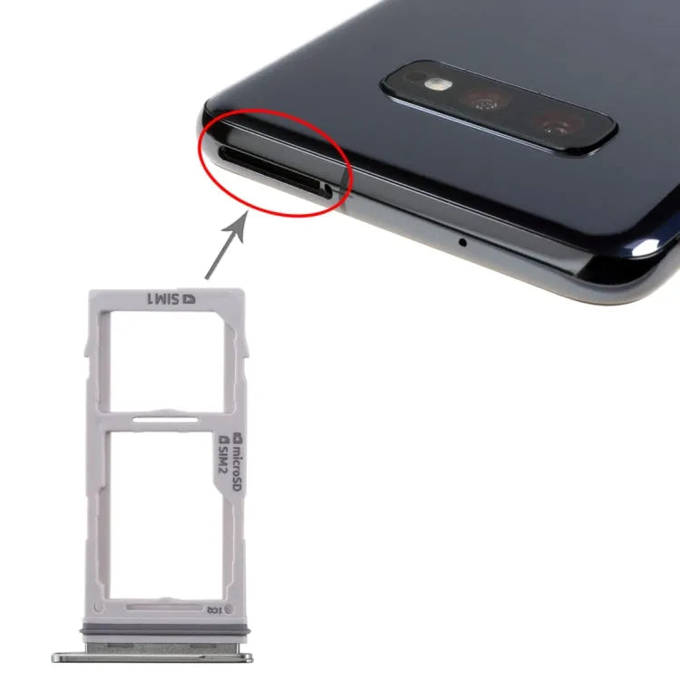 Voor Galaxy S10+ / S10 / S10e SIM-kaartlade + SIM-kaartlade / Micro SD-kaartlade (groen)
