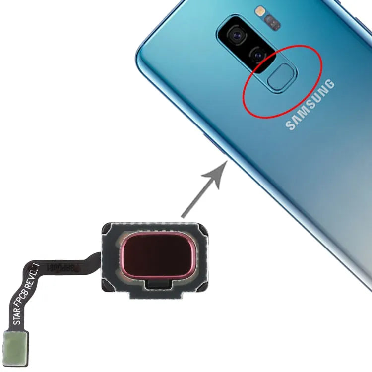 Voor Galaxy S9 / S9+ vingerafdruksensor flexkabel (rood)