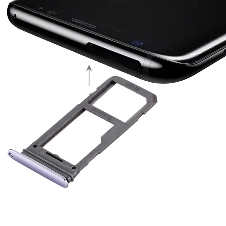 Voor Galaxy S8 SIM-kaartlade + Micro SD-lade (Orchid Gray)