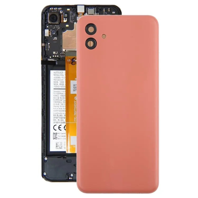 Batterijachterklep met cameralensframe voor Samsung Galaxy A04 SM-A045F (roze)