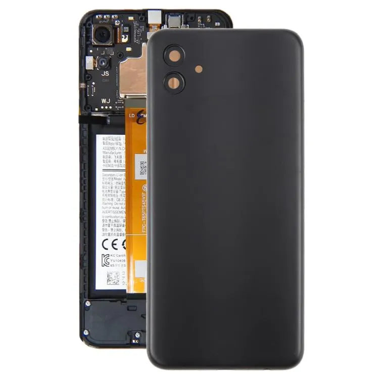 Batterijachterklep met cameralensframe voor Samsung Galaxy A04 SM-A045F (zwart)