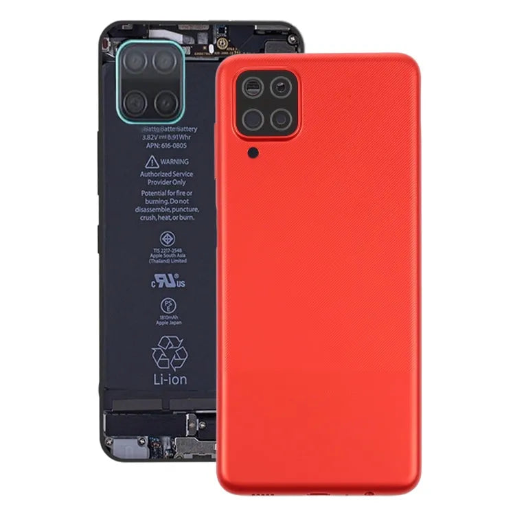 Voor Samsung Galaxy A12 Batterij Back Cover (Rood)