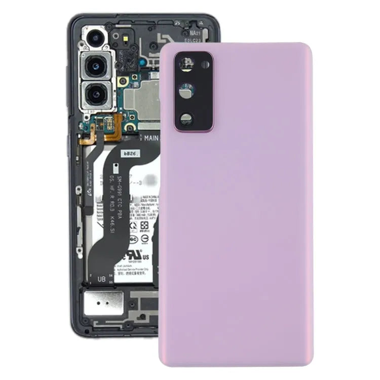 Batterijachterklep met cameralensframe voor Samsung Galaxy S20 FE (paars)