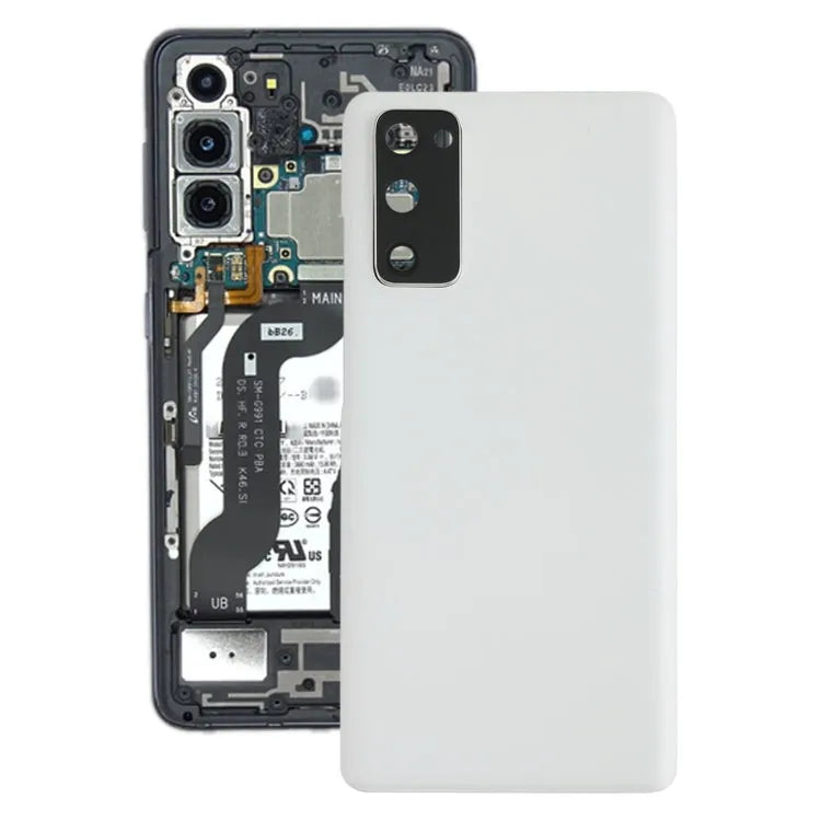Batterijachterklep met cameralensframe voor Samsung Galaxy S20 FE (zilver)