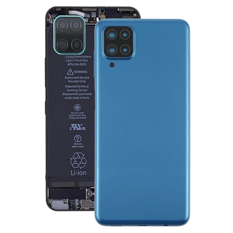 Voor Samsung Galaxy A12 Batterij Back Cover (Blauw)
