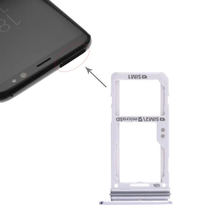Voor Galaxy S8 / S8+ 2 SIM-kaartlade / Micro SD-kaartlade (grijs)