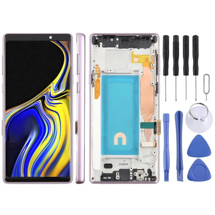 Voor Samsung Galaxy Note9 SM-N960F 6,33 inch TFT LCD-schermdigitizer, volledige montage met frame (paars)
