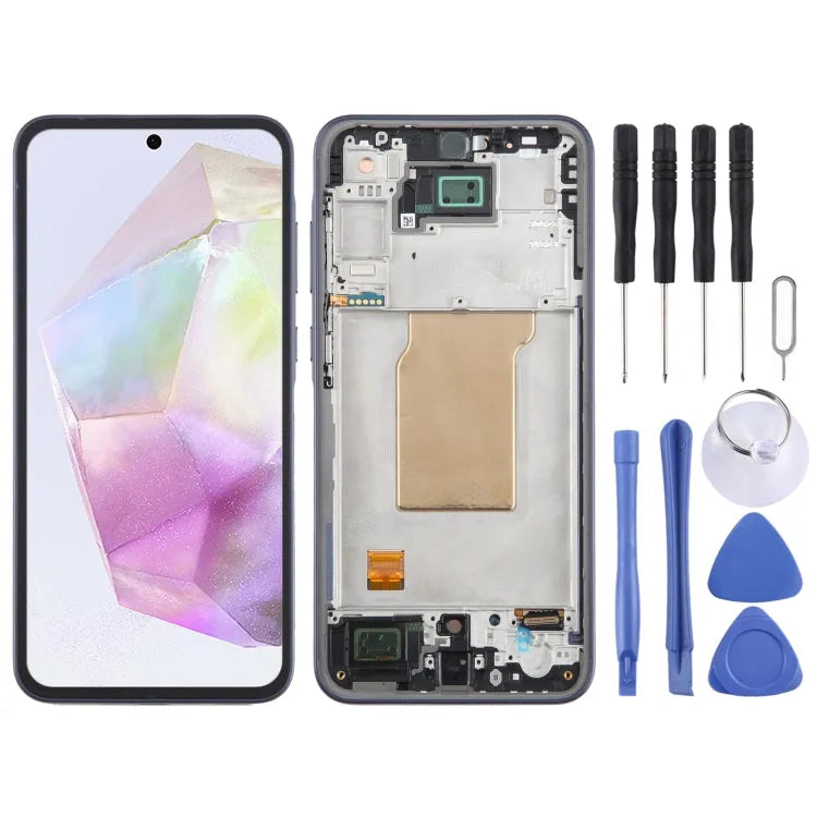 Voor Samsung Galaxy A35 SM-A356B Originele LCD-scherm Digitizer volledige montage met frame